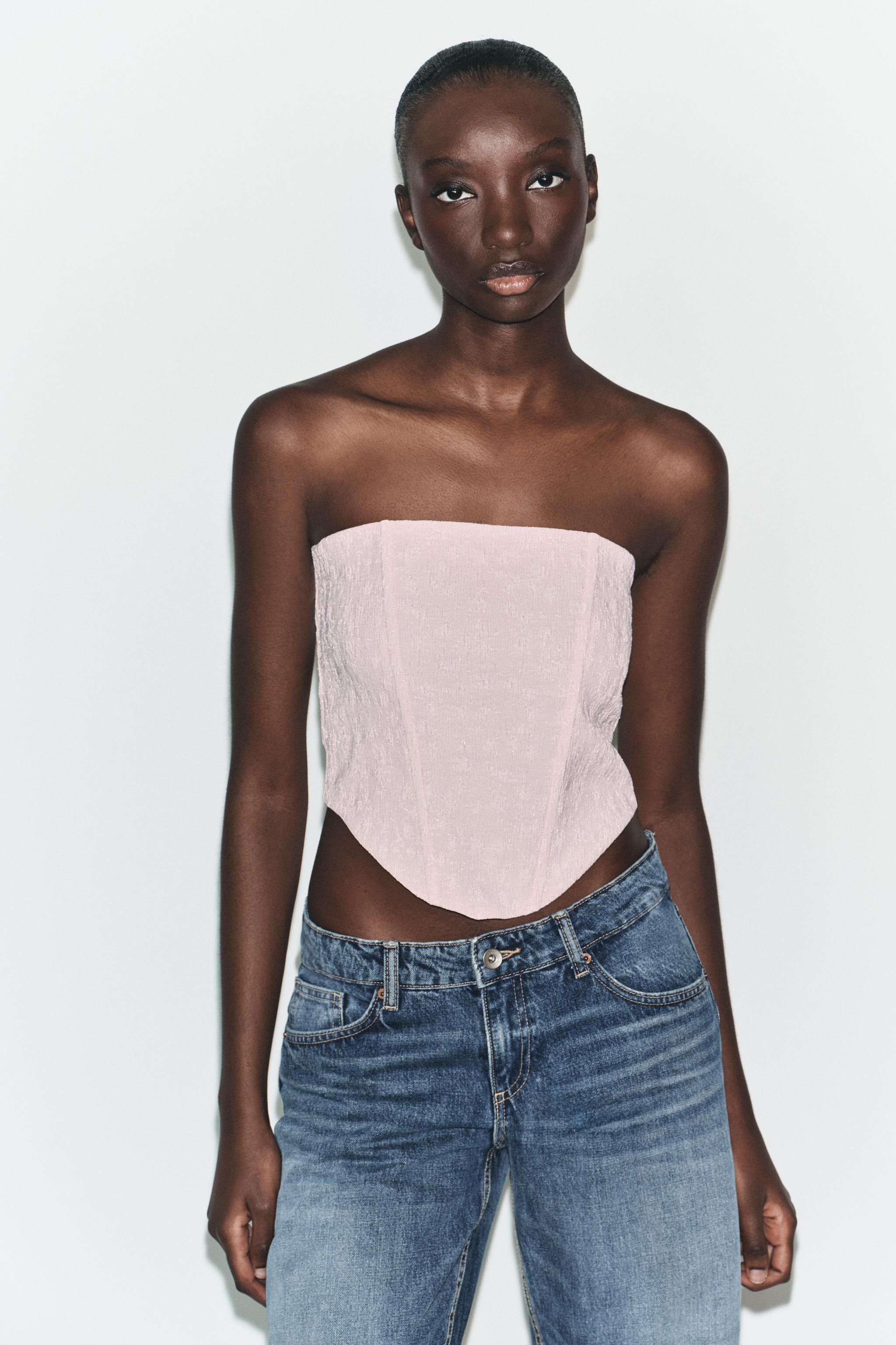 TEXTURED CORSET TOP